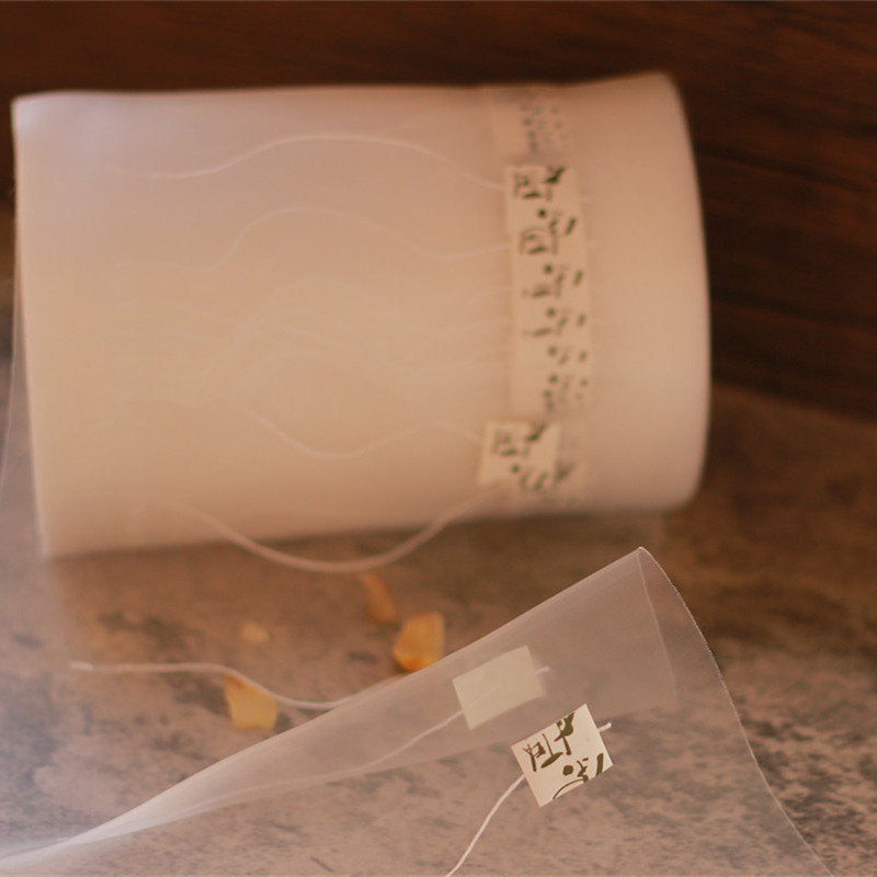 PLA corn fiber mesh roll with label for tea bags